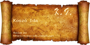 Koszó Ida névjegykártya